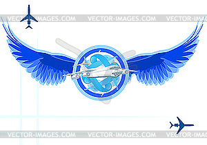 Civil aviation  - vector clip art