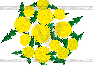 Dandelions - vector image