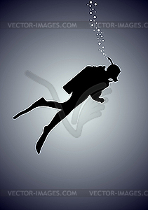 Diver - vector clipart / vector image