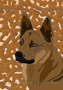 Dog and bone - vector clipart