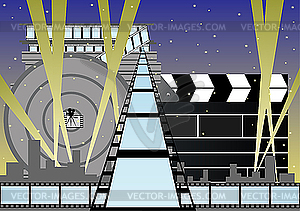 Film industry and film - vector image