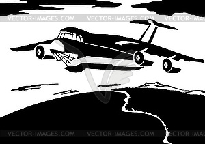 A passenger airliner - vector clipart