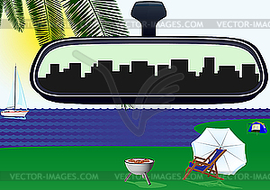 From the city to nature - vector clipart