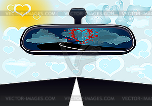 From the past in the future - vector clip art