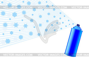 Aerosol and snowflakes - vector clipart / vector image