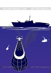 Антивирус корабля подводной лодки - изображение в формате EPS