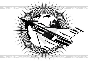 Jet fighter - vector clipart