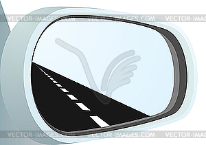 Mirror and the road - vector image