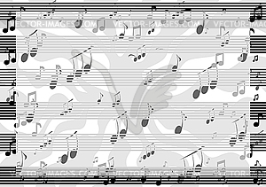 Музыкальные ноты - изображение векторного клипарта