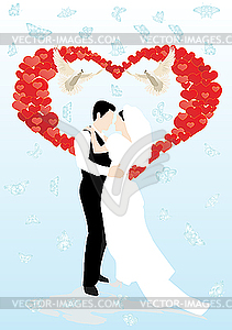 Newlyweds - vector image