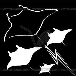 Скаты - изображение в векторном формате