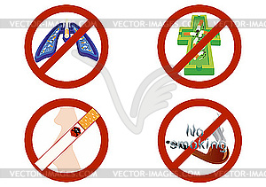 Prohibitory signs - royalty-free vector clipart