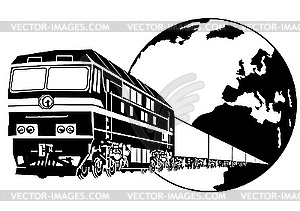 Rail freight - vector clip art