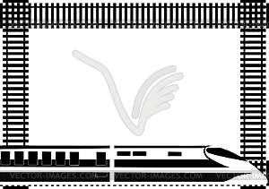 Rail passenger transport - stock vector clipart