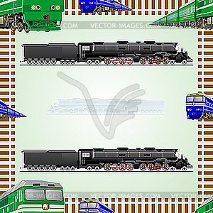 Railway transport - vector clipart