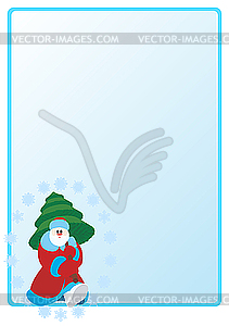 Santa Claus with Christmas tree  - vector image