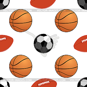 Спортивные мячи - векторное изображение клипарта