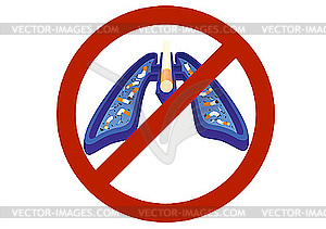 The ban on smoking - vector image