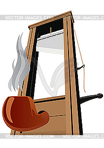 The guillotine and the pipe - vector image