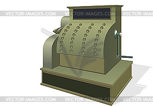 The old cash register - vector image