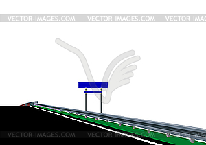 The road to the bridge - vector clip art