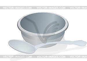 A cup and spoon - vector image