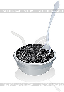 Black caviar - vector clipart