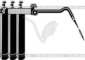 Gas welding - vector clip art