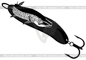 Lure and pike - vector clip art