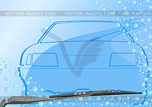 Automotive windshield and the car - vector clipart