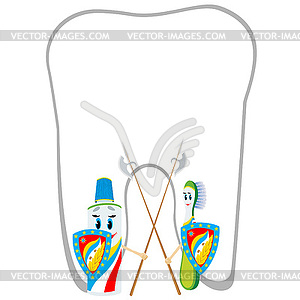 Protection against dental caries - vector clipart