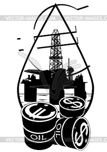 Sales of petroleum products - vector clipart