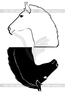 The head of horse - vector clipart