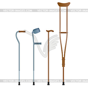 Crutches - vector clipart