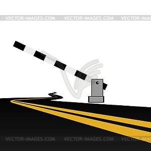 The road and the turnpike - vector clipart