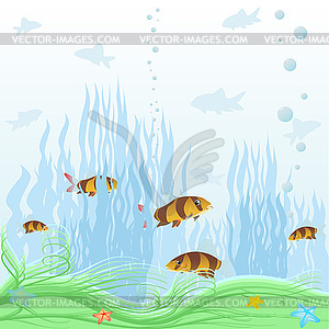 Underwater world - vector EPS clipart