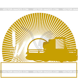 Combine harvester - vector clipart