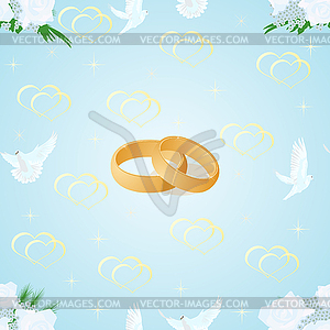 Wedding rings - vector clipart