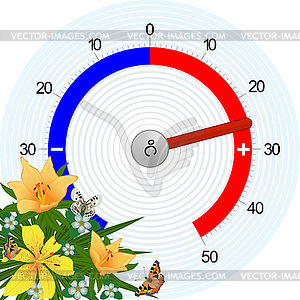 Thermometer. Summer - vector clipart