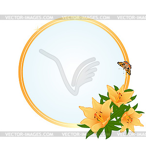 Frame with yellow flowers - vector EPS clipart