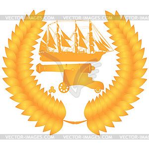 Naval artillery - vector clipart