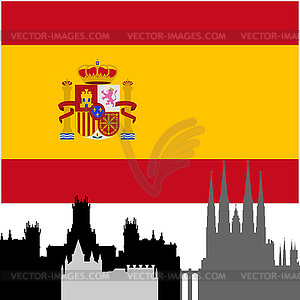 Spanish architecture - royalty-free vector clipart