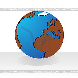 Globe - royalty-free vector clipart