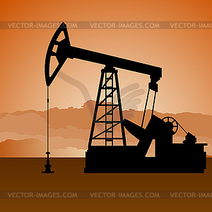 Oil production - vector clip art