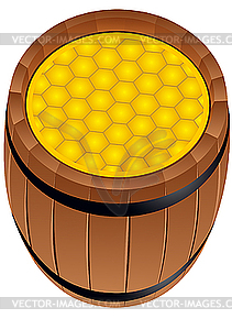 Barrel of honey - vector clip art