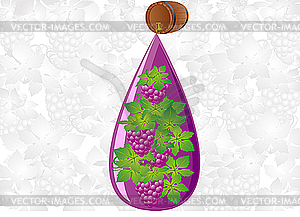 Drop of wine - vector image