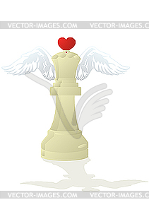 Amorous Chess White Queen - vector image