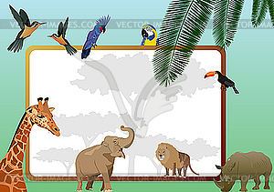 Animals and birds - vector clipart