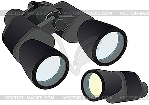 Binocular and monocular - vector image