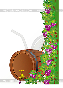 Cask wine - vector clipart